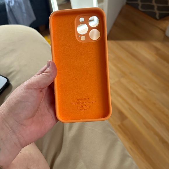 SURPHY iPhone 14 Pro Max case, liquid silicon phone case color “Marigold Orange” - Picture 2 of 7